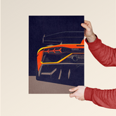 Lamborghini Aventador – Rear View Racer Poster
